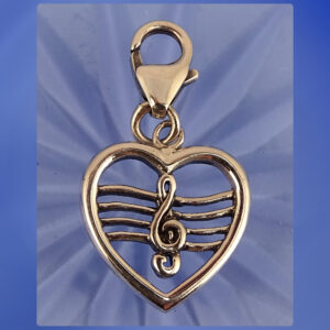 Sterling Silver Charm: Treble Clef
